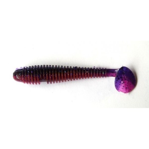 Рыбацкая силиконовая приманка, Taipan Slim View Fat, 3,3 дюйма, 6шт/уп, цвет №12 Violet mistik pink